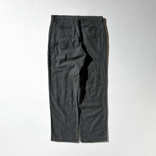 00's GAP チャコールグレー irregular イレギュラー品 アウトレット ワイド ウールフランネル パンツ