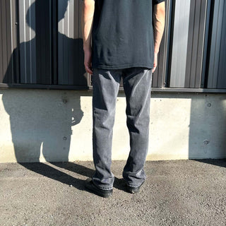 00's LEE ストレート "フェード グレー" ブラック デニム パンツ