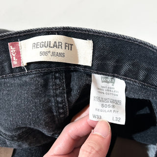 00's Levi's 505 "REGULAR FIT" ブラック デニム パンツ