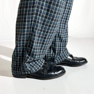 00's NAUTICA ドローコード ワイド チェック パジャマ パンツ