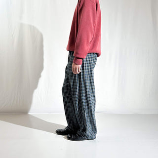 00's NAUTICA ドローコード ワイド チェック パジャマ パンツ