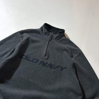 00's OLDNAVY ブランドネーム フリース ハーフジップ プルオーバー ジャケット