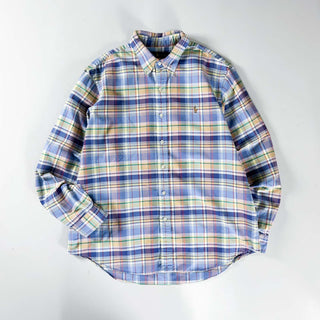 00's RALPH LAUREN オックスフォード チェック ボタンダウン L/Sシャツ
