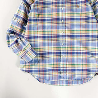 00's RALPH LAUREN オックスフォード チェック ボタンダウン L/Sシャツ