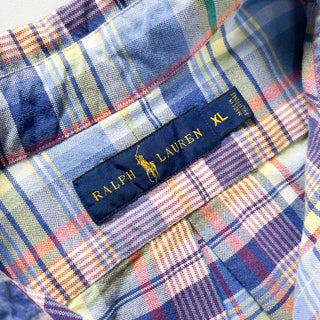 00's RALPH LAUREN オックスフォード チェック ボタンダウン L/Sシャツ