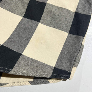 00's RED HEAD ブラック×ホワイト ブロックチェック L/Sネルシャツ