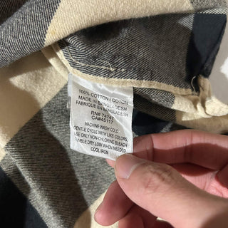 00's RED HEAD ブラック×ホワイト ブロックチェック L/Sネルシャツ