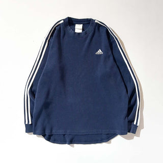 00's adidas スリーストライプス サーマル カットソー