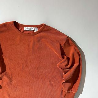 90's CHAUS オレンジ ベロア オーバーサイズ カットソー