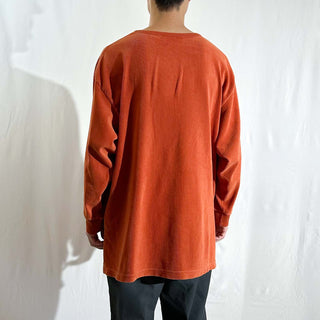 90's CHAUS オレンジ ベロア オーバーサイズ カットソー