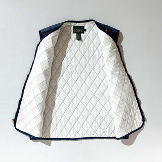 90's J.Crew チェック キルティング ベスト