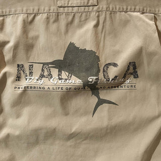 90's NAUTICA マチ付 チンストラップ ハーフジップ プルオーバー ジャケット