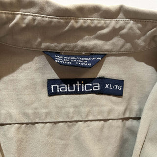 90's NAUTICA マチ付 チンストラップ ハーフジップ プルオーバー ジャケット