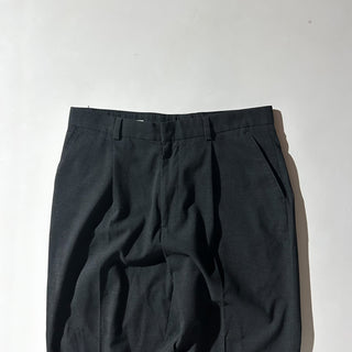 90's Perry Ellis ポリエステル×ビスコース 1タック ワイド スラックス