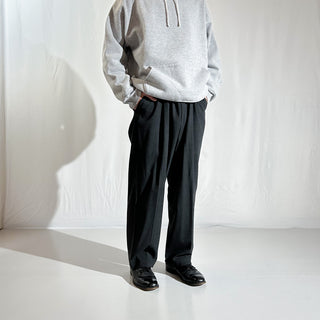 90's Perry Ellis ポリエステル×ビスコース 1タック ワイド スラックス