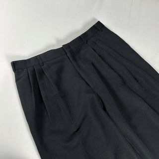 90's～ City Streets ブラック 3タック ワイド スラックス