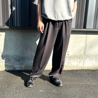 90's～ City Streets ブラック 3タック ワイド スラックス