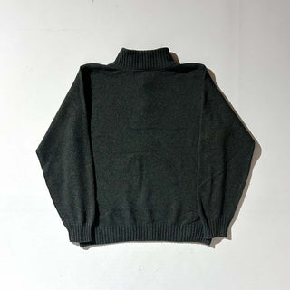 90's～ Oscar de la Renta メランジ コットン ハーフジップ ニット セーター