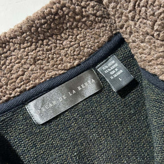 90's～ Oscar de la Renta メランジ コットン ハーフジップ ニット セーター