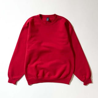 90's "made in USA" Lands' End レッド 無地 スウェット シャツ