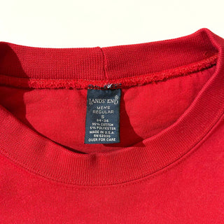 90's "made in USA" Lands' End レッド 無地 スウェット シャツ