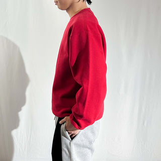 90's "made in USA" Lands' End レッド 無地 スウェット シャツ