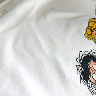 90's "made in USA" changes "BAD HAIR DAY !" peanuts キャラクター 両面プリント Tシャツ