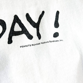 90's "made in USA" changes "BAD HAIR DAY !" peanuts キャラクター 両面プリント Tシャツ