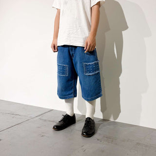 00's Brud 刺し子パッチ デニム スケーターショーツ
