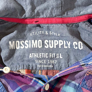 MOSSIMO フーデッド マドラスチェック L/Sシャツ