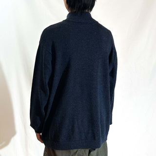 00's Patagonia "lambswool" メランジ ハーフジップ ニット セーター