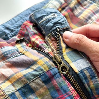 90's～ OLD RALPH LAUREN ドローコード パッチワーク マドラス ワイド ショーツ