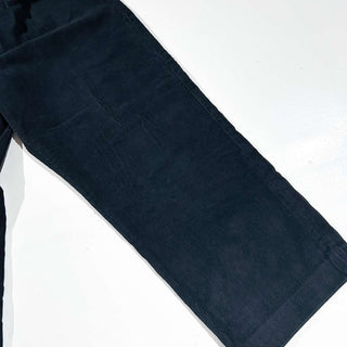 90's J.Crew ダークネイビー 2タック コーデュロイ ワイド パンツ