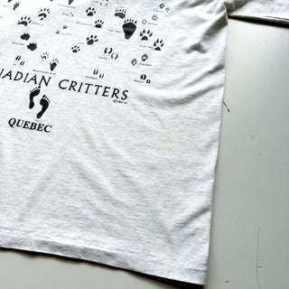 90's "CANADIAN CRITTERS" アニマル プリント Tシャツ