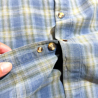 00's Arizona オンブレ風 チェック ボタンダウン L/Sシャツ