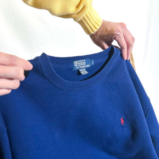 90's～ "made in USA" RALPH LAUREN ワンポイント スウェット シャツ