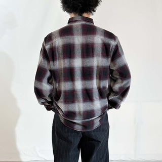 00's GEORGE ボタンダウン オンブレ風  L/Sネルシャツ