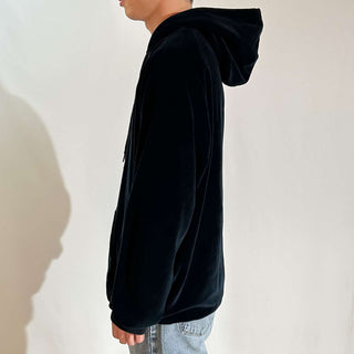 00's NAUTICA ブラック ベロア スウェット パーカ