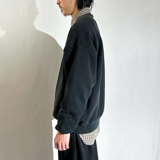 90's "made in USA" JERZEES ブラック 短丈 無地 スウェット シャツ