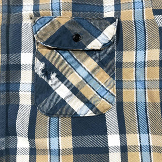 80's "made in USA" FIVE BROTHER ボロ チェック L/Sネルシャツ