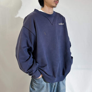 90's～00's Carhartt ボロ ワンポイント スウェット シャツ