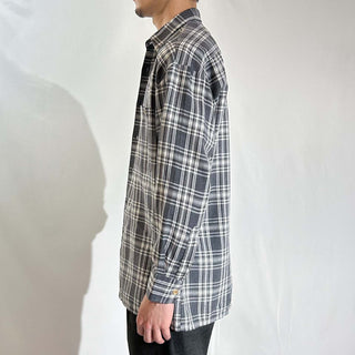 ～90's ブラック×ホワイト チェック L/Sシャツ