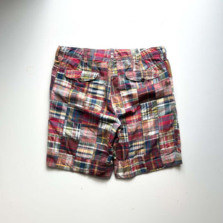 90's～ OLD RALPH LAUREN ドローコード パッチワーク マドラス ワイド ショーツ