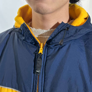 00's NIKE ナイロン×フリース フーデッド リバーシブル ライン シェル ジャケット