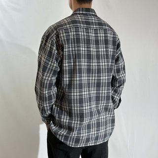 ～90's ブラック×ホワイト チェック L/Sシャツ
