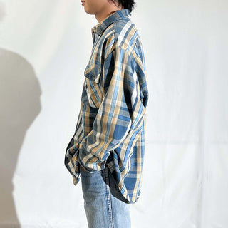 80's "made in USA" FIVE BROTHER ボロ チェック L/Sネルシャツ