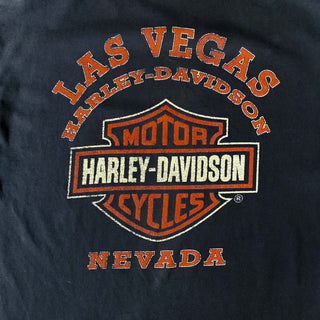 Harley Davidson セクシー ボロ フェード 両面プリント Tシャツ