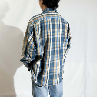 80's "made in USA" FIVE BROTHER ボロ チェック L/Sネルシャツ