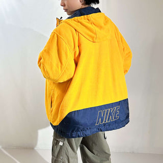00's NIKE ナイロン×フリース フーデッド リバーシブル ライン シェル ジャケット