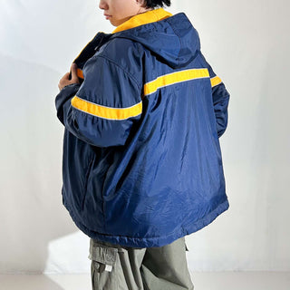 00's NIKE ナイロン×フリース フーデッド リバーシブル ライン シェル ジャケット